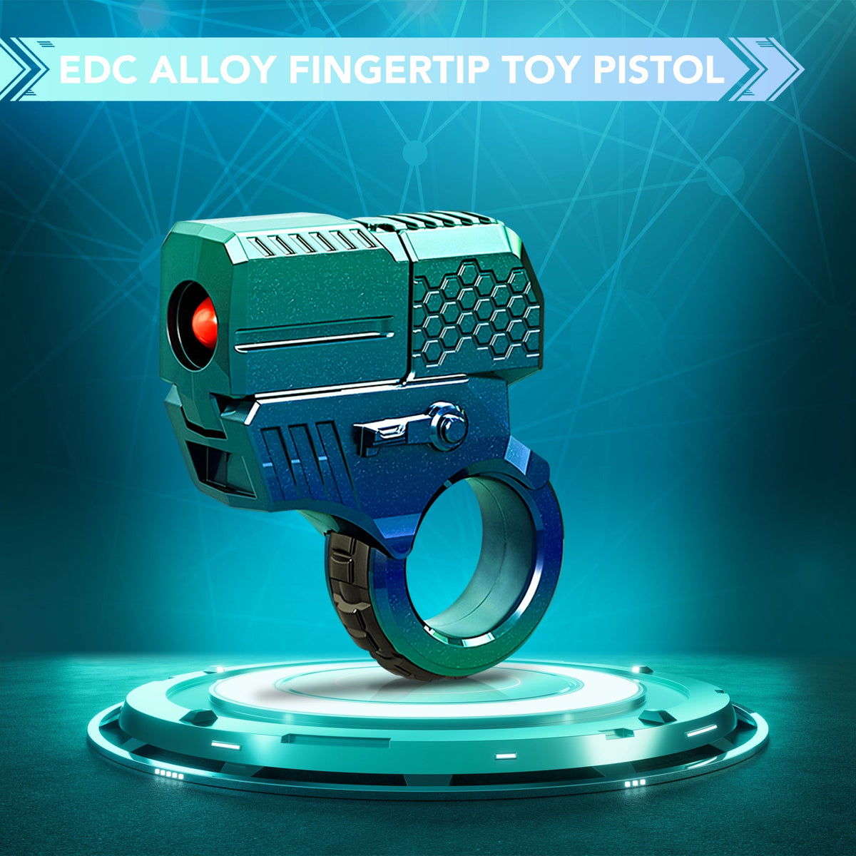 EDC Alloy Fingertip Toy Pistol,Fidget Gun,Stress Relief Toys for Anxiety and ADHD Sufferers